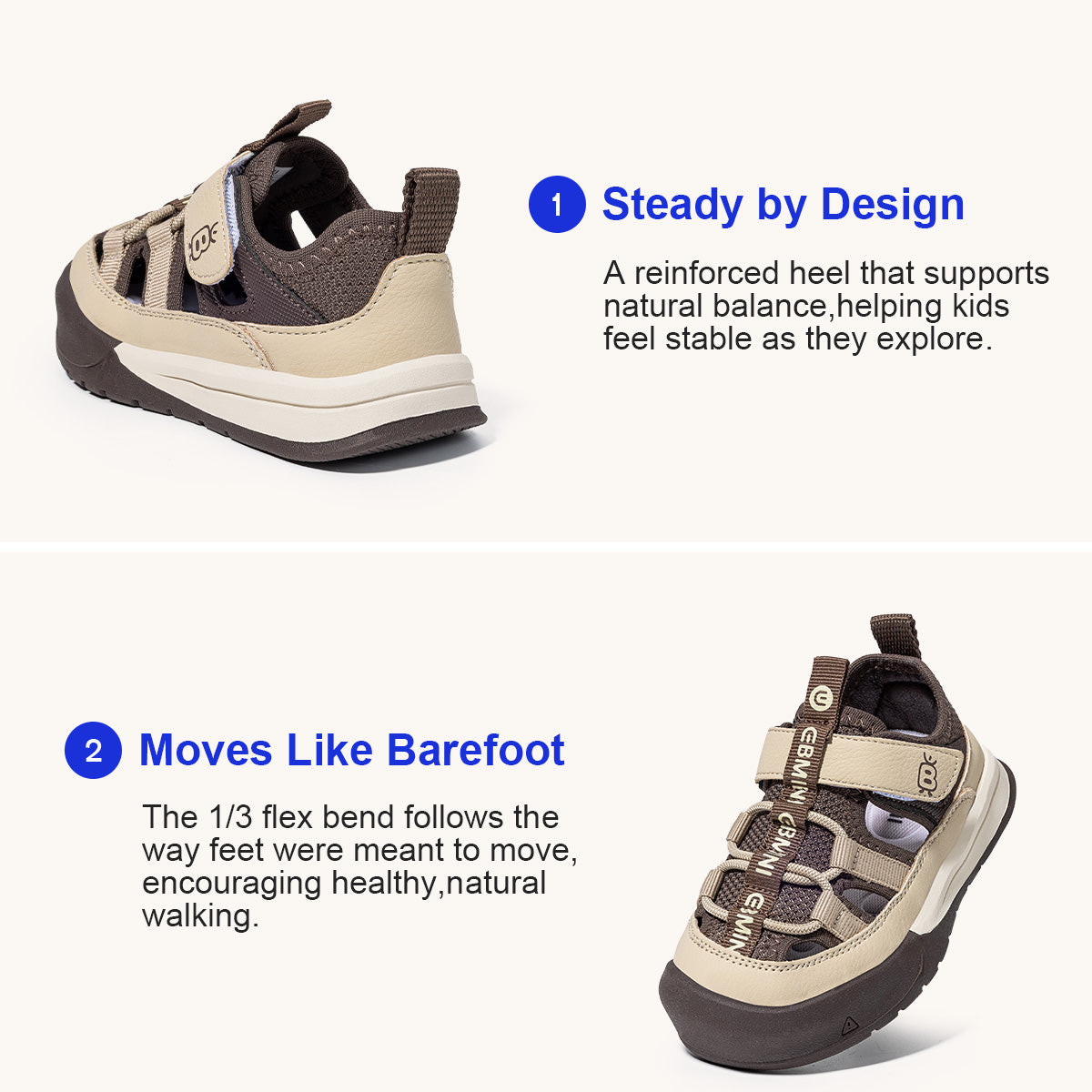 EBMINI PATCH lightweight hiking sandals for active children