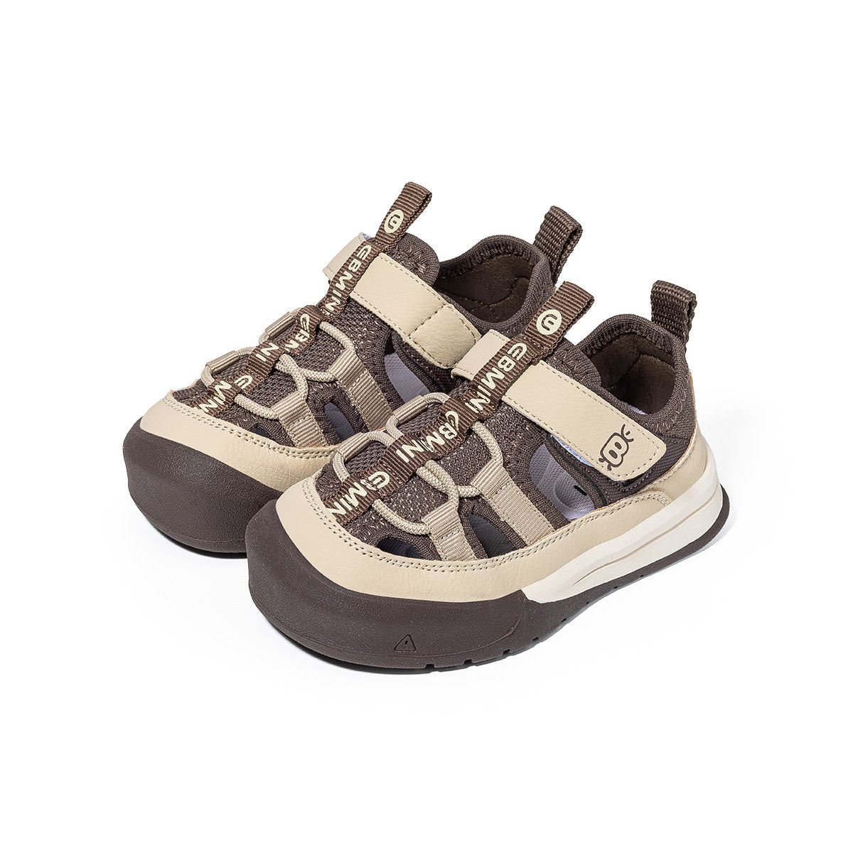 EBMINI PATCH barefoot toddler sandals with playful letter-print details