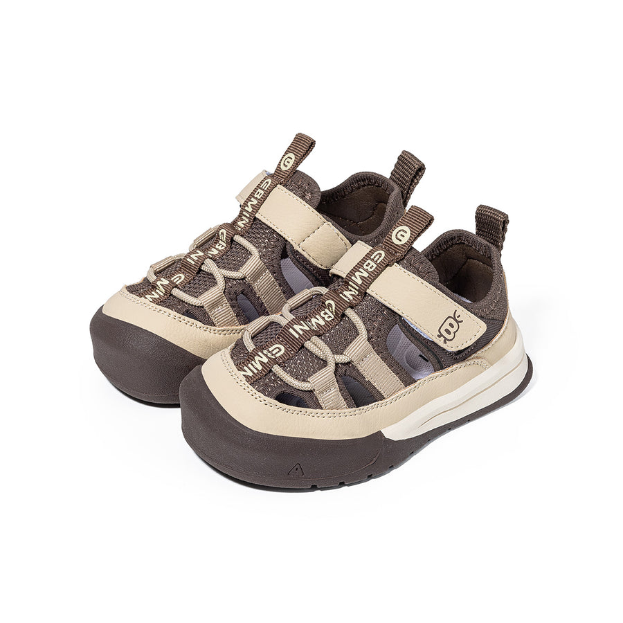 EBMINI PATCH barefoot toddler sandals with playful letter-print details