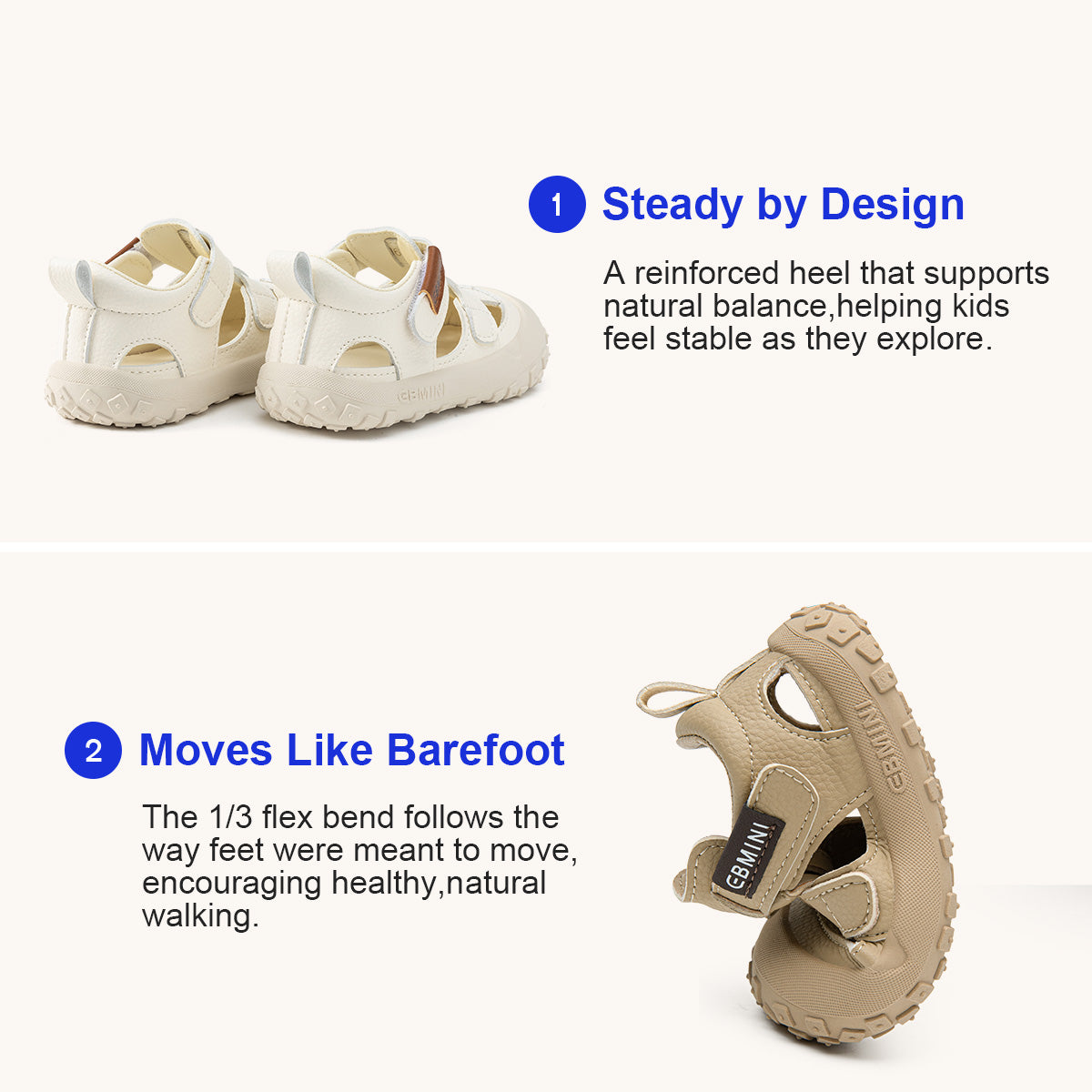 EBMINI PEAK non-slip sandals for playground activities