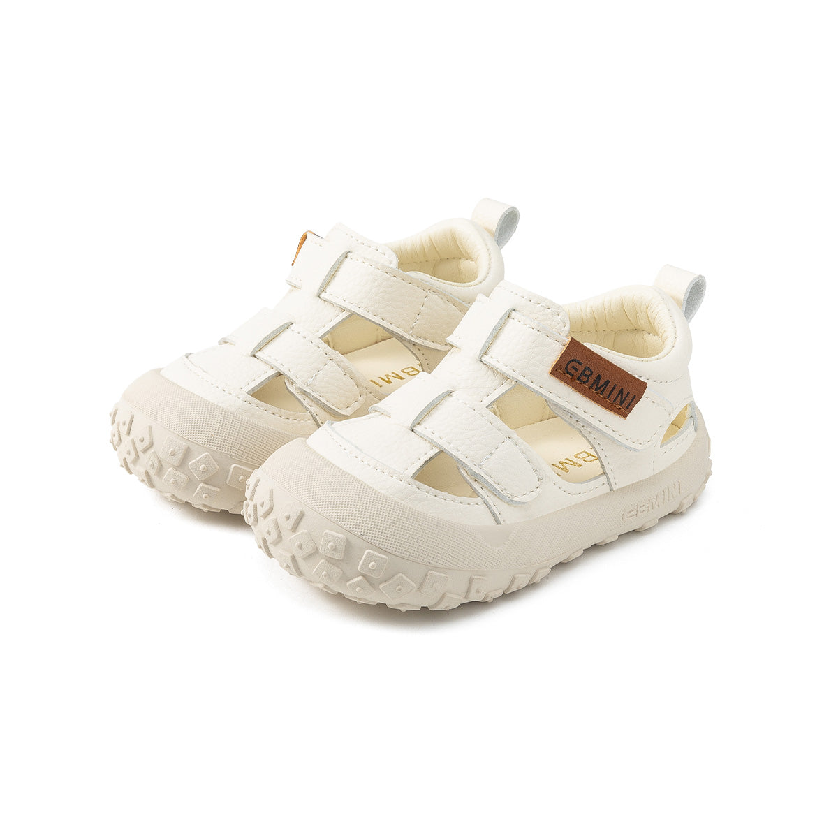 EBMINI PEAK barefoot toddler sandals with a cage-style adventure design