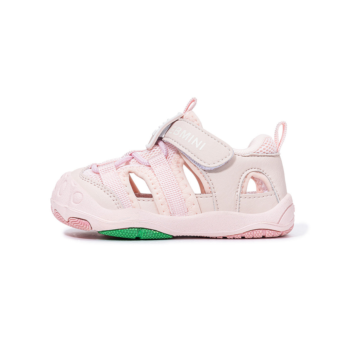 EBMINI PETAL closed-toe sandals with a roomy wide toe box