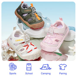 EBMINI PETAL green pink and white sandals for girls
