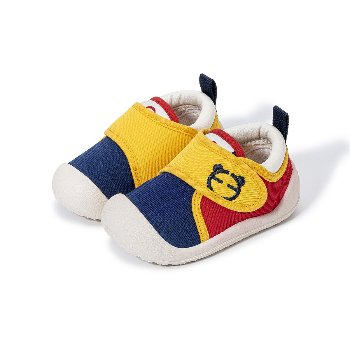 Pair of navy EBMINI PICO barefoot first walker sneakers