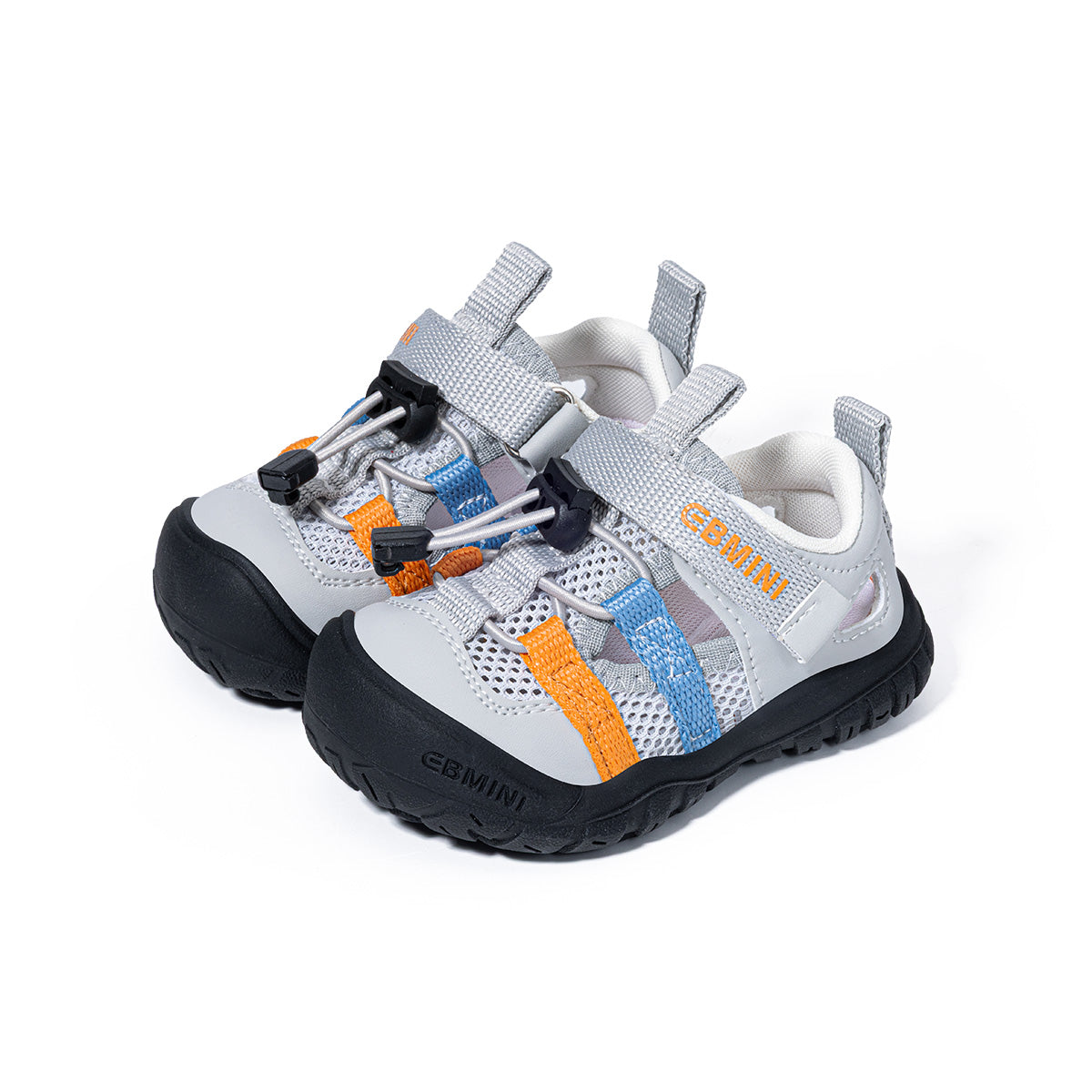 EBMINI PRISM barefoot toddler sandals with colorful mesh and webbing details