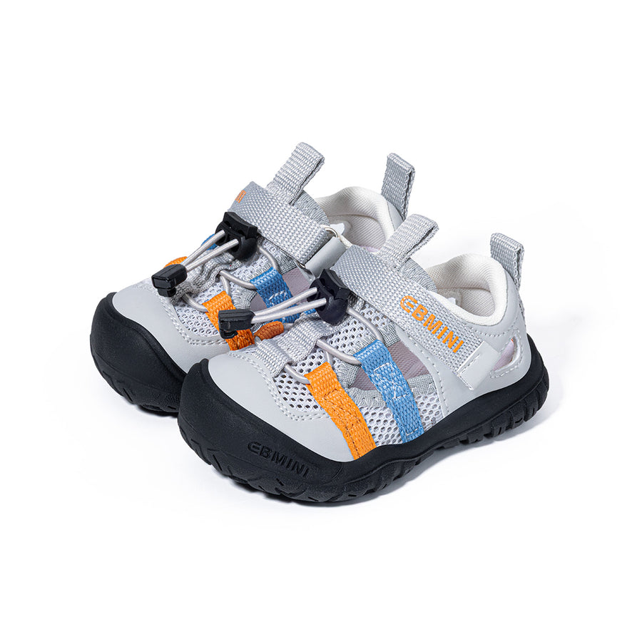EBMINI PRISM barefoot toddler sandals with colorful mesh and webbing details