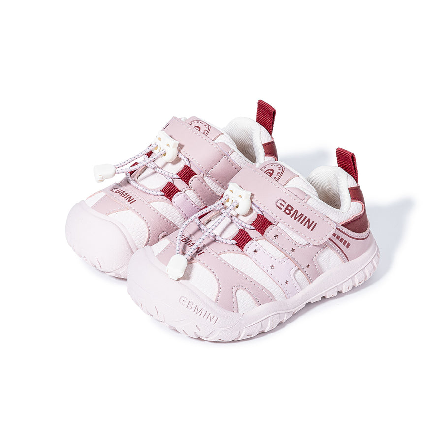 Pair of black EBMINI QUEST barefoot toddler hiking sneakers
