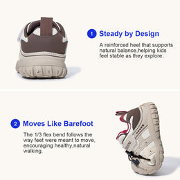 EBMINI QUEST padded heel support and flexible sole demonstration