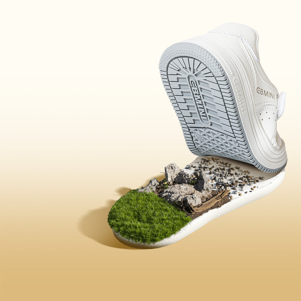 EBMINI RACER flexible outsole designed for natural school and play movement