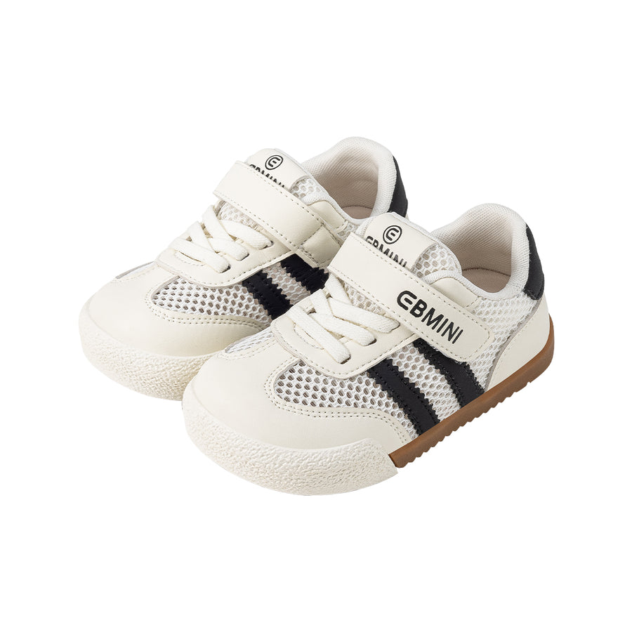 EBMINI RETRO barefoot toddler sneakers with a classic striped design