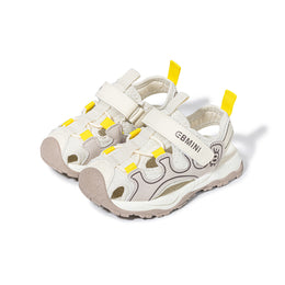 EBMINI RETRO barefoot toddler sandals with a playful wave motif
