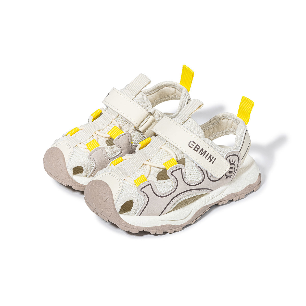 EBMINI RETRO barefoot toddler sandals with a playful wave motif
