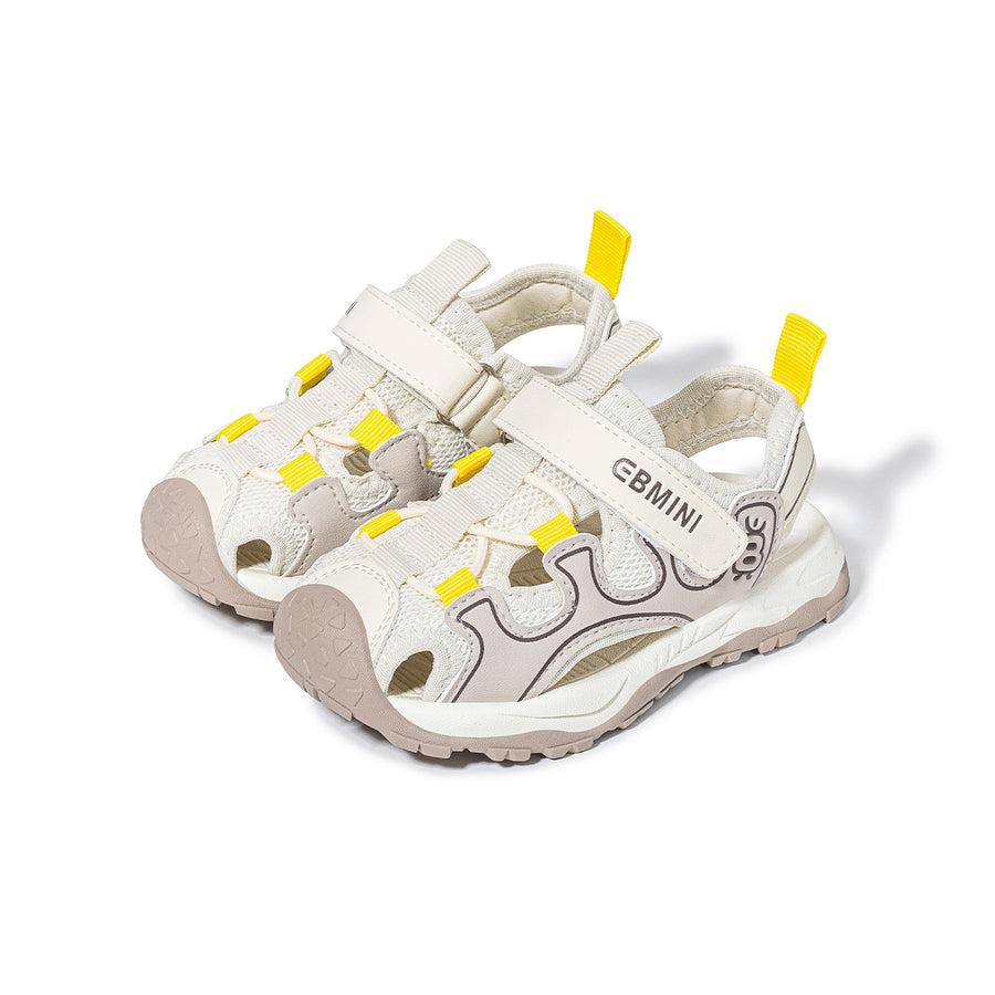 EBMINI RETRO barefoot toddler sandals with a playful wave motif