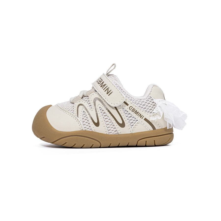 EBMINI RIBBON pair of wide-toe barefoot toddler sneakers