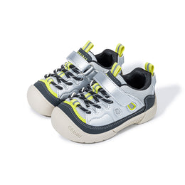 Pair of silver EBMINI RIDGE rugged barefoot kids sneakers