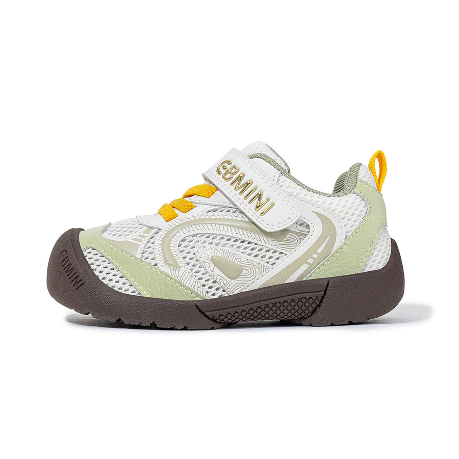 EBMINI ROAR kids sneakers with a rounded toe shape and dragon print