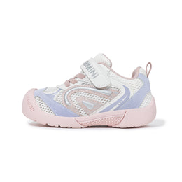 EBMINI ROAR dragon-themed kids sneakers in an outdoor setting