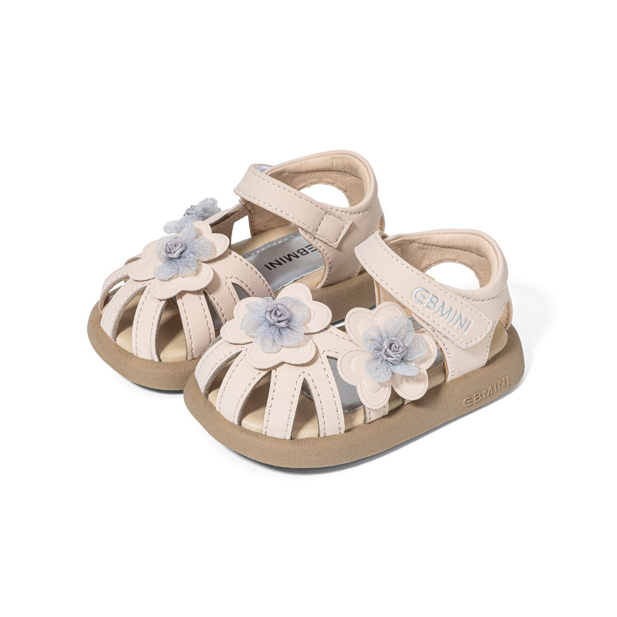 EBMINI ROSE summer toddler sandals with floral cage upper