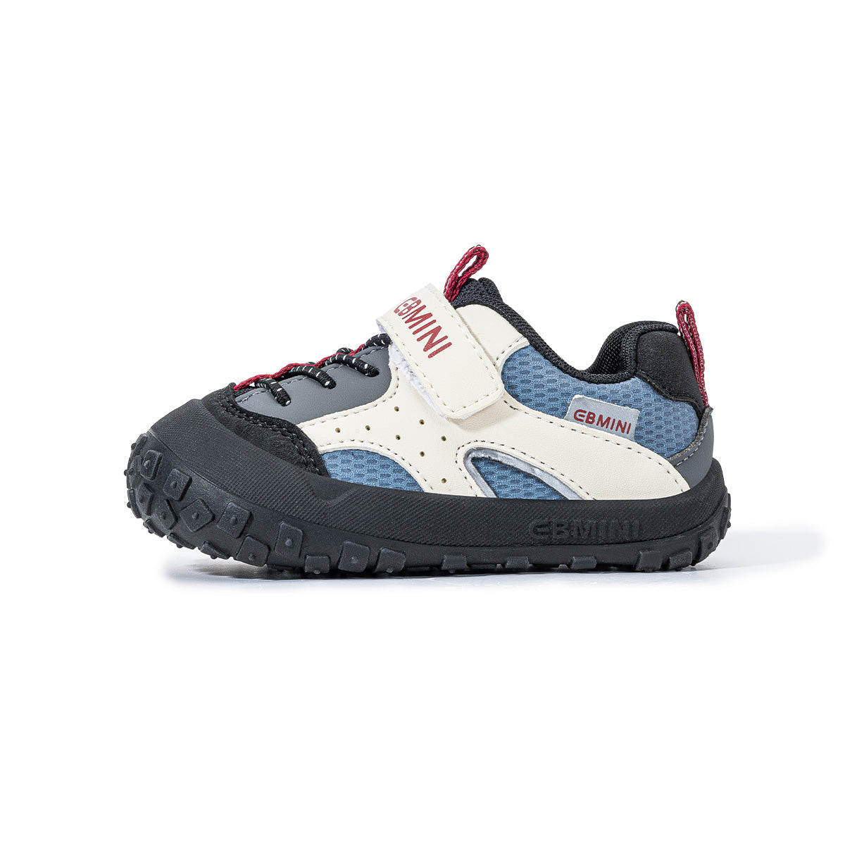 EBMINI ROVER black colorblock toddler sneaker, side view