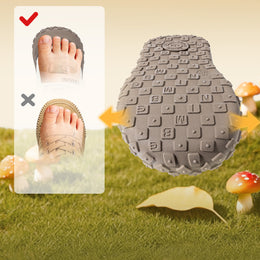 EBMINI ROVER toe-shape comparison and block-pattern outsole graphic