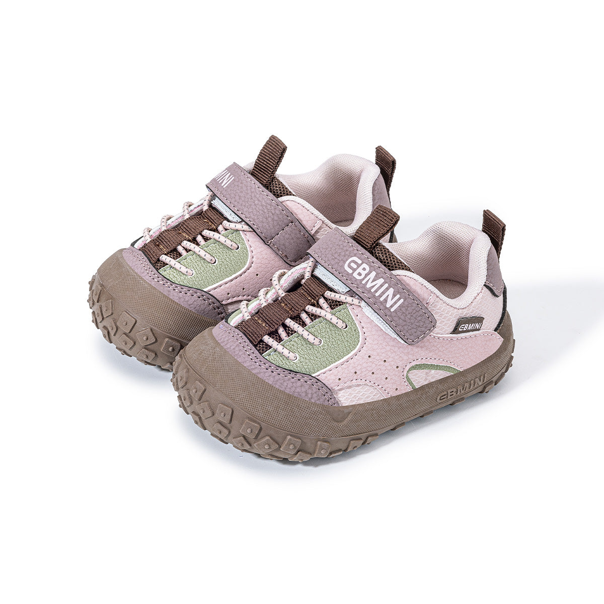 EBMINI ROVER pink colorblock outdoor toddler sneakers, three-quarter view