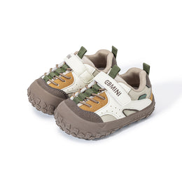 EBMINI ROVER brown colorblock outdoor toddler sneakers, three-quarter view