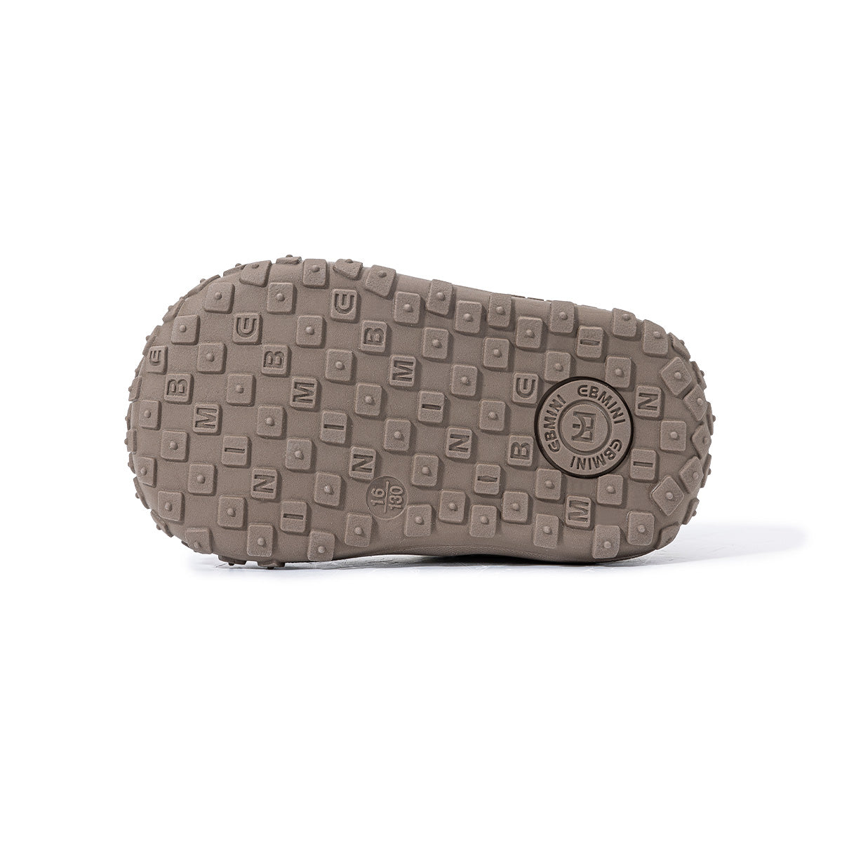EBMINI ROVER brown rubber outsole with block-pattern tread