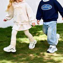 EBMINI RUSH mesh toddler sneaker detail showing upper and layered side panels