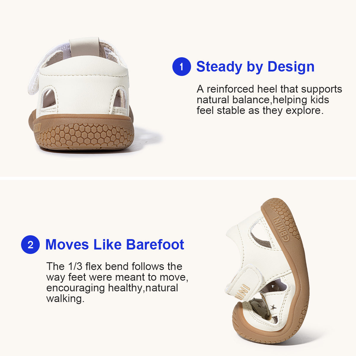 EBMINI SCOUT non-slip sandals for playground activities