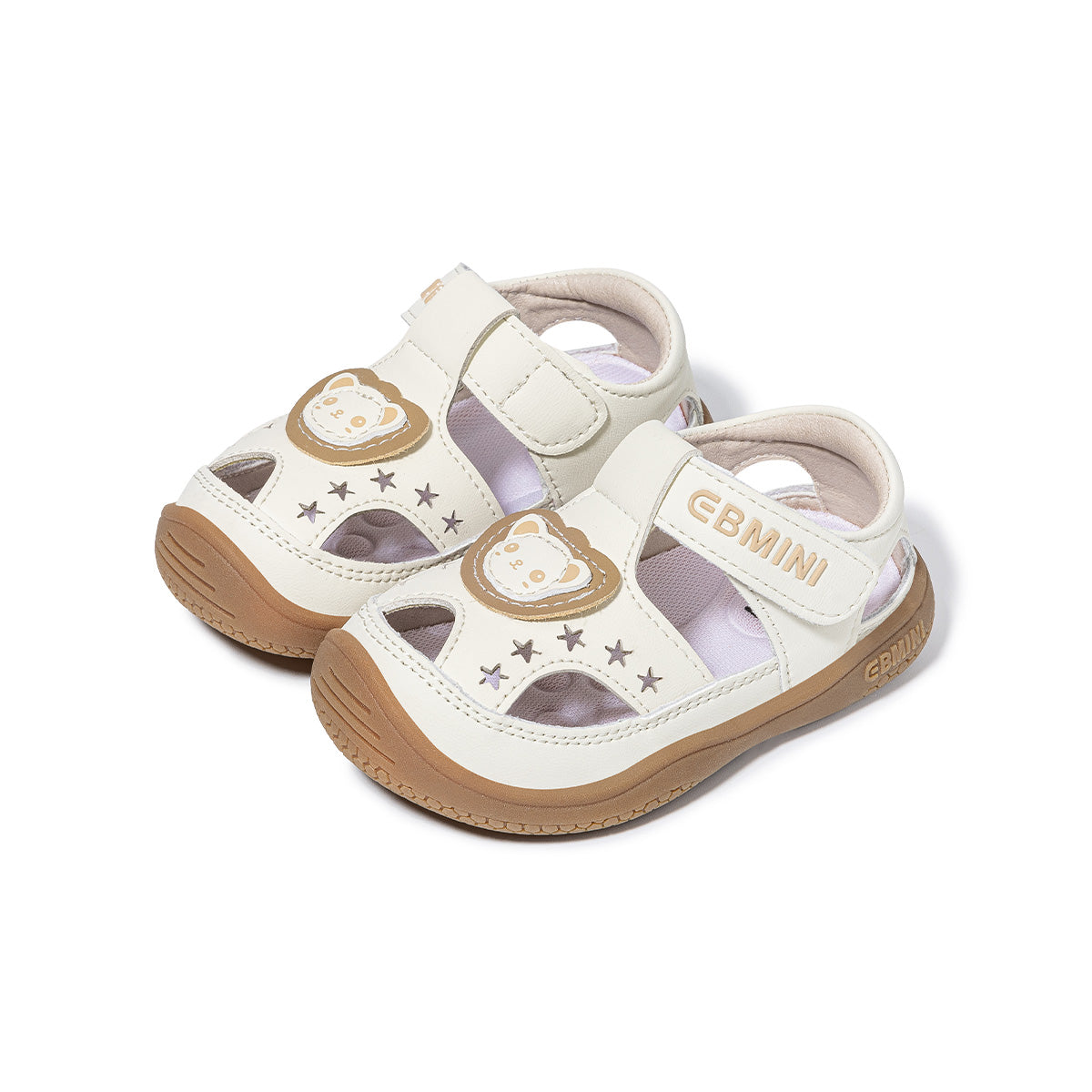EBMINI SCOUT closed-toe toddler sandals with bear and star details