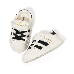 EBMINI SHELL easy-on toddler sneakers with a secure strap closure