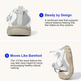 EBMINI SHIELD padded heel collar and flexible rugged sole detail