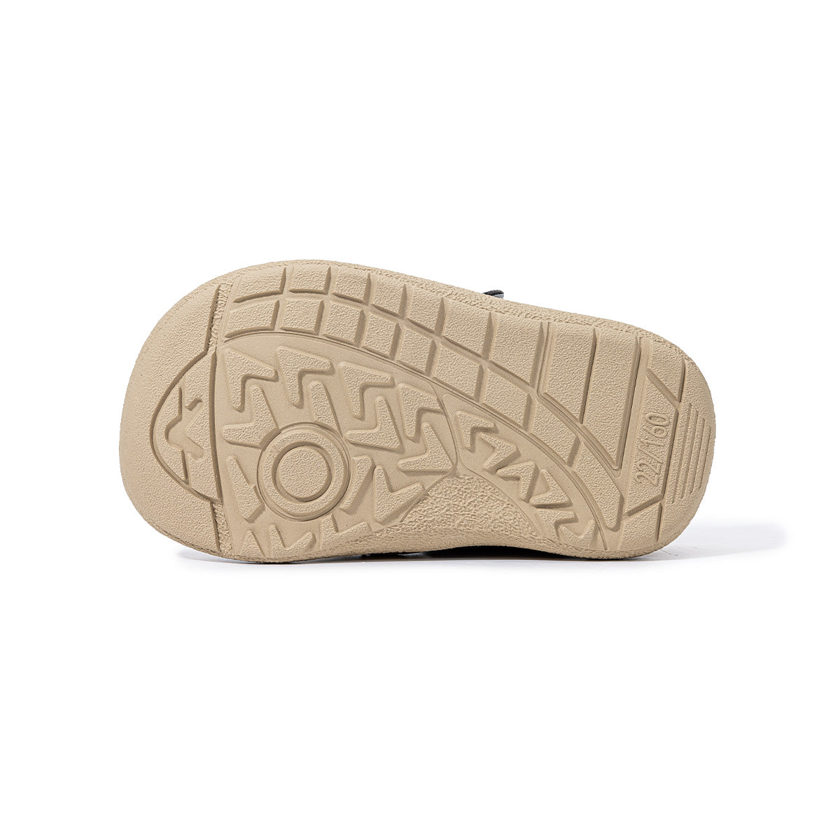 Bottom view of EBMINI SKYPOP textured non-slip rubber outsole