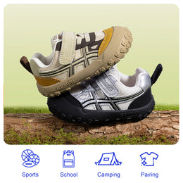 EBMINI SLICK lightweight silver sneakers for outdoor play
