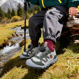 EBMINI SPIN sneakers worn for camping and easy trail adventures