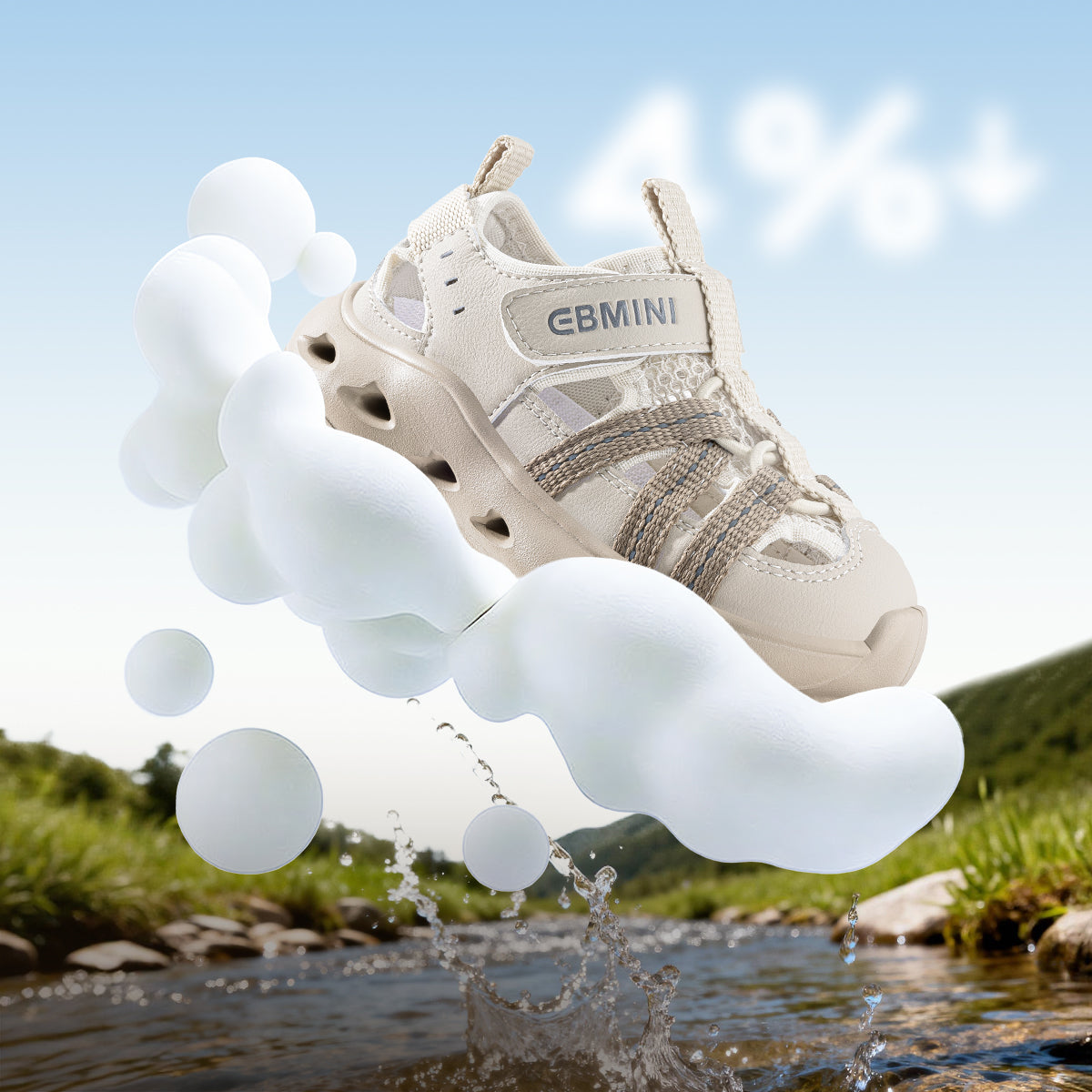 EBMINI SPLASH unisex kids sandals for summer outings