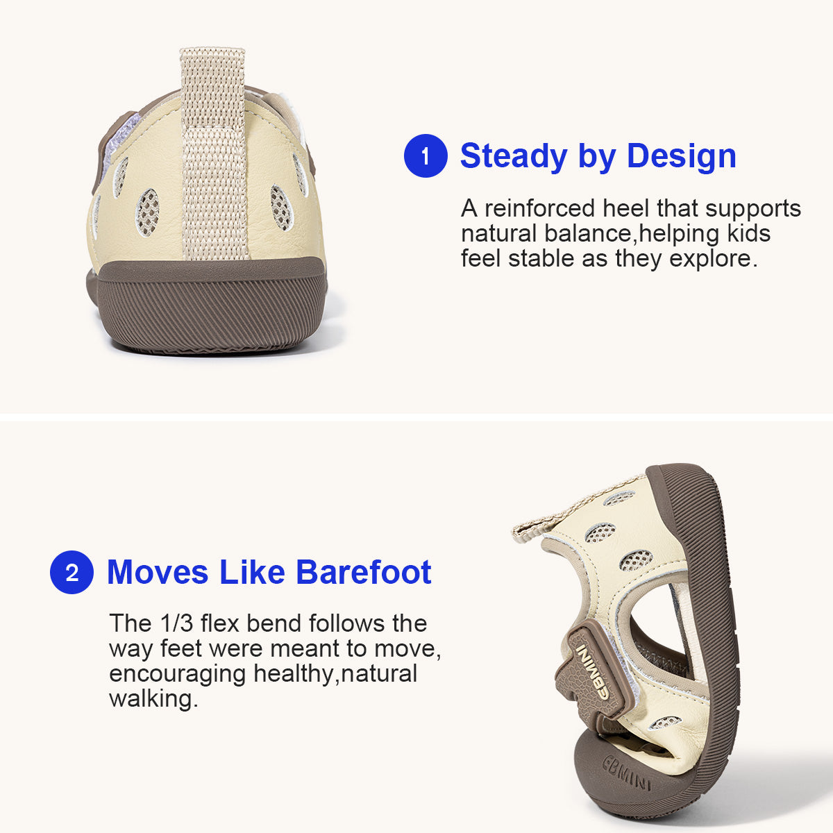 EBMINI SPOT lightweight outdoor sandals for growing feet