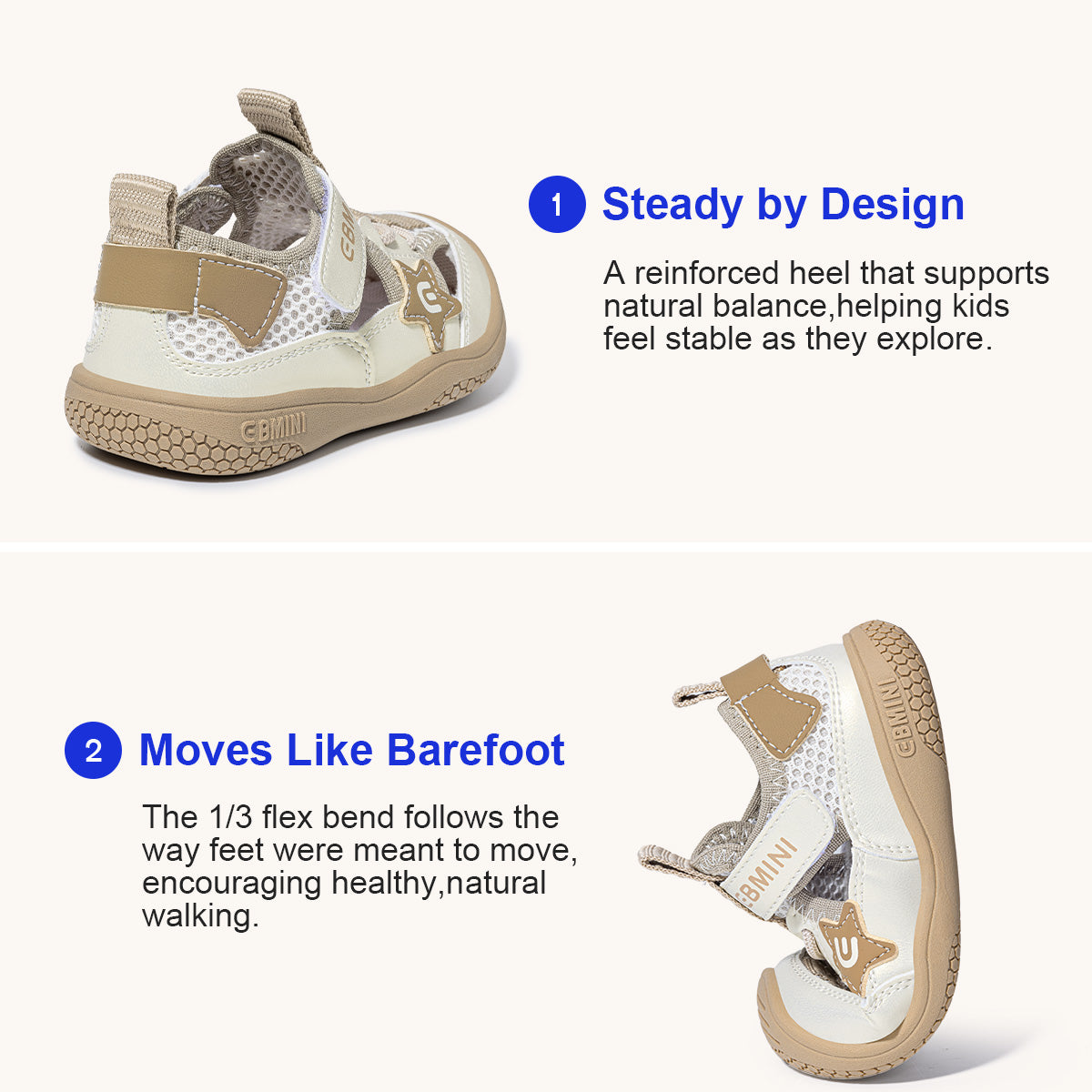 EBMINI STAR non-slip sandals for playground activities