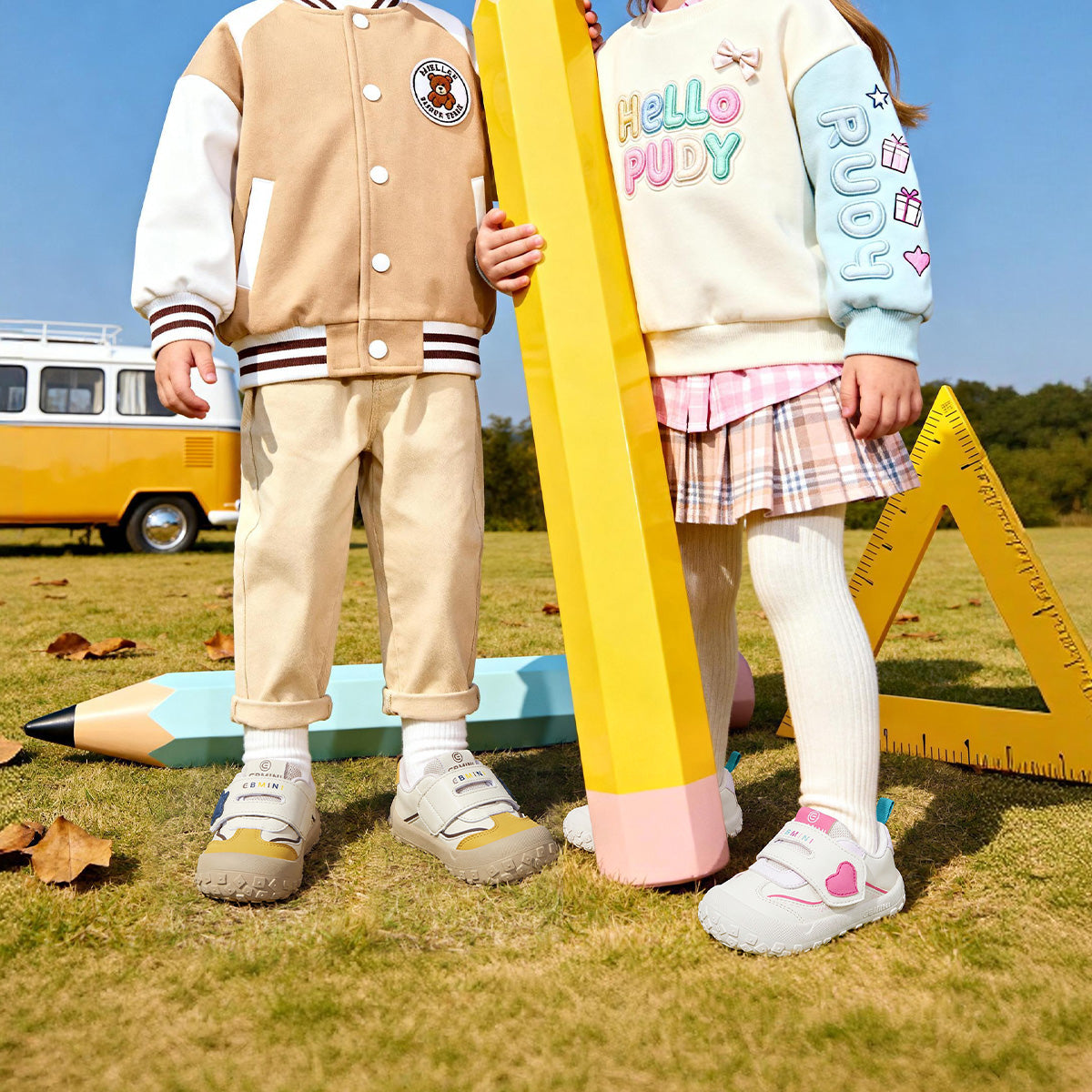 EBMINI STARLET child wearing the sneakers during everyday play