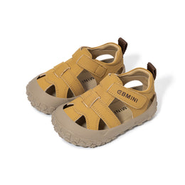 Yellow EBMINI STRIDE closed-toe toddler sandals