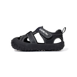 Black EBMINI STRIDE closed-toe toddler sandals