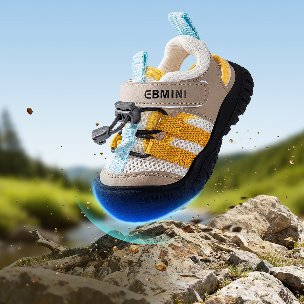 EBMINI STRIPE non-slip toddler sandals for playground activities