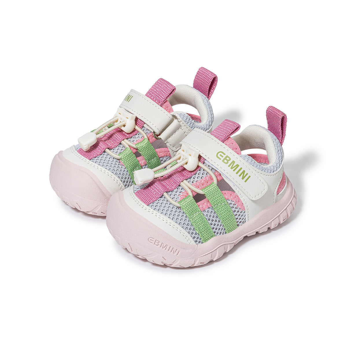 EBMINI STRIPE sporty colorblock sandals for daily adventures