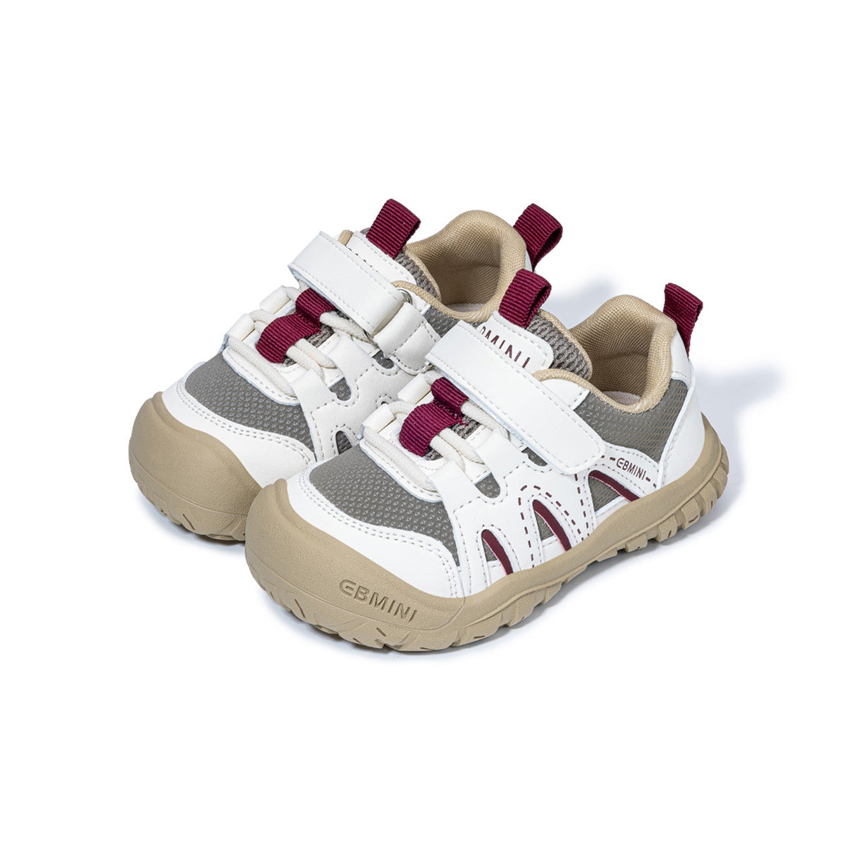 Pair of silver EBMINI SUMMIT outdoor toddler sneakers