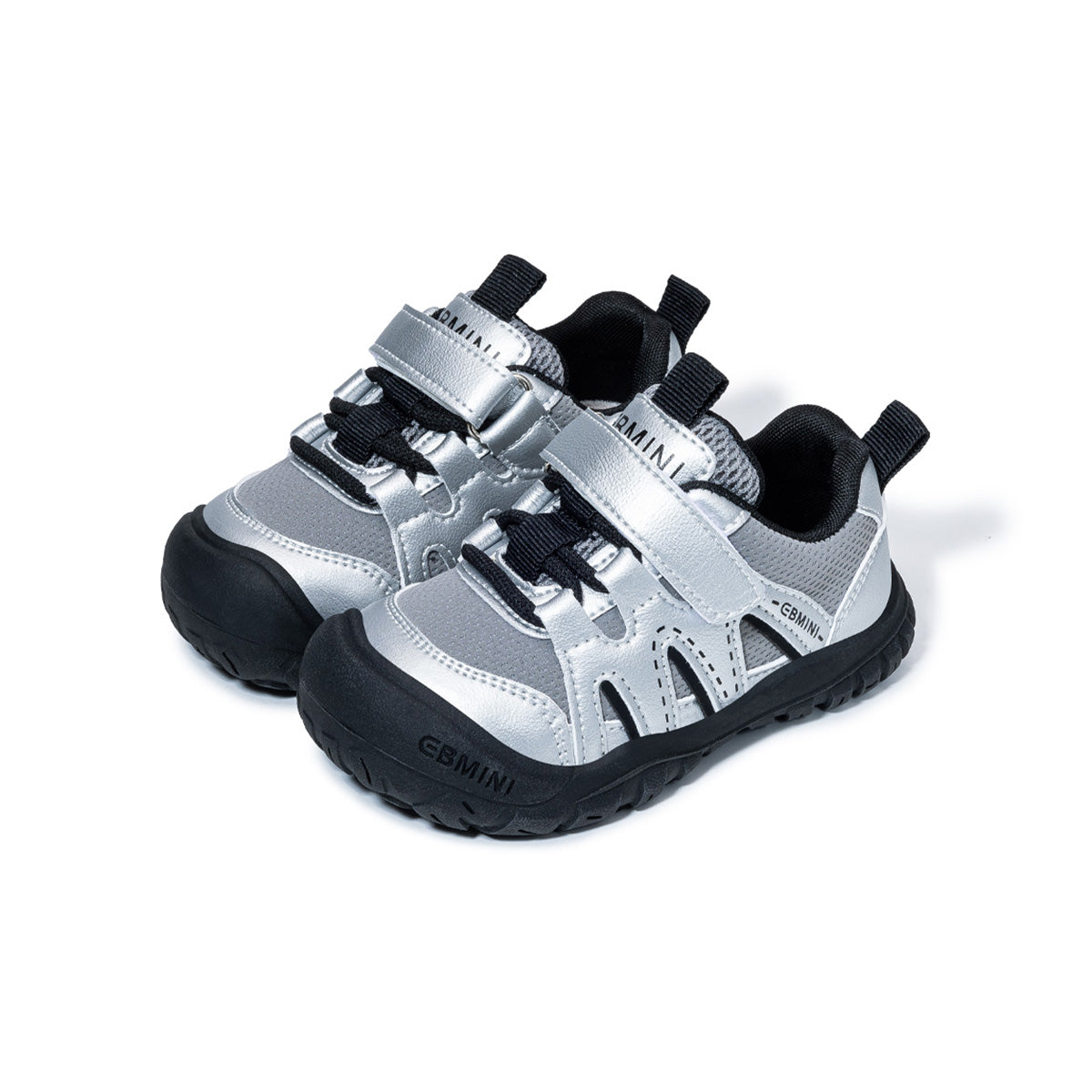 Pair of beige EBMINI SUMMIT outdoor toddler sneakers