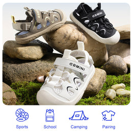 EBMINI SURGE black brown and white sport sandals