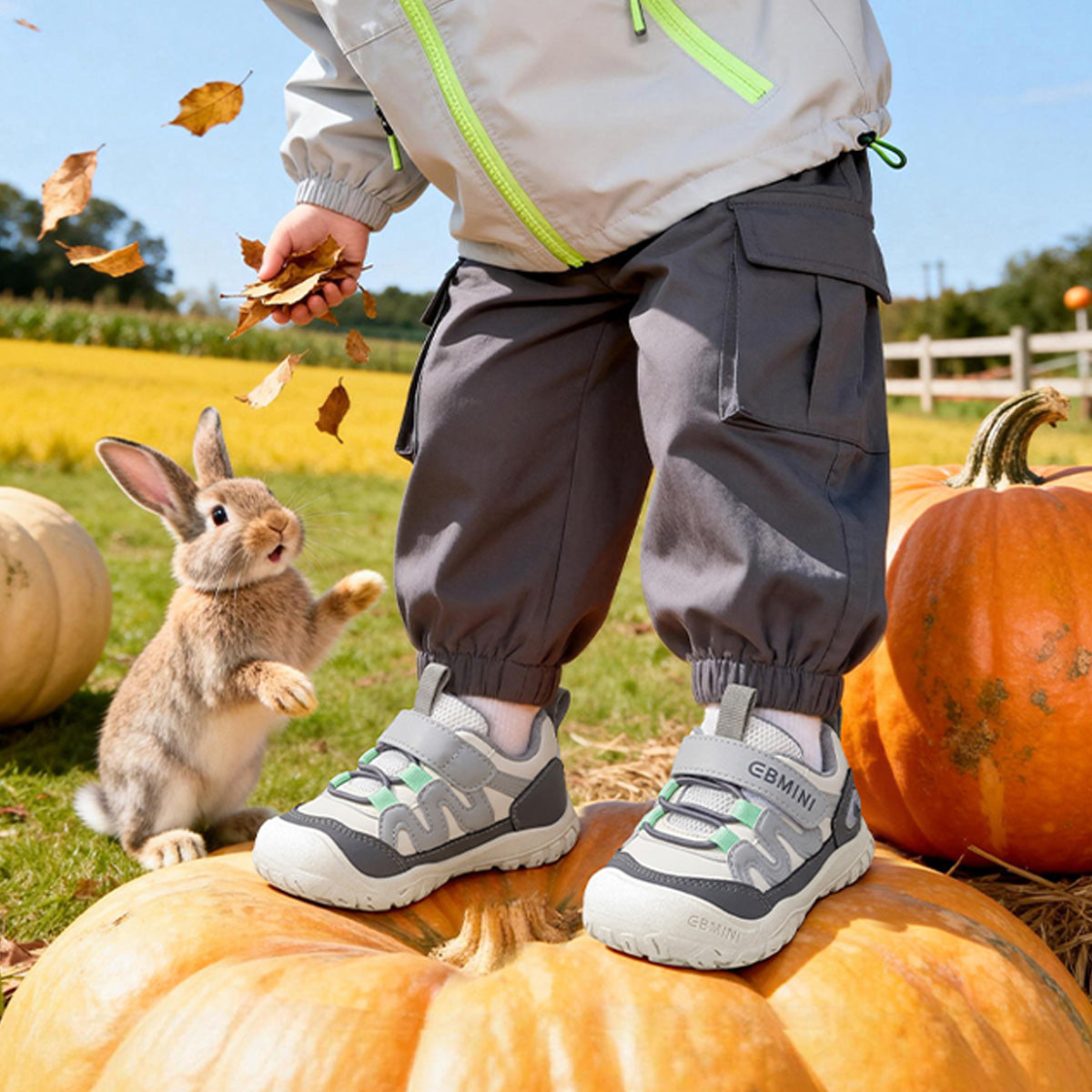EBMINI SWIRL child walking in the sneakers outdoors