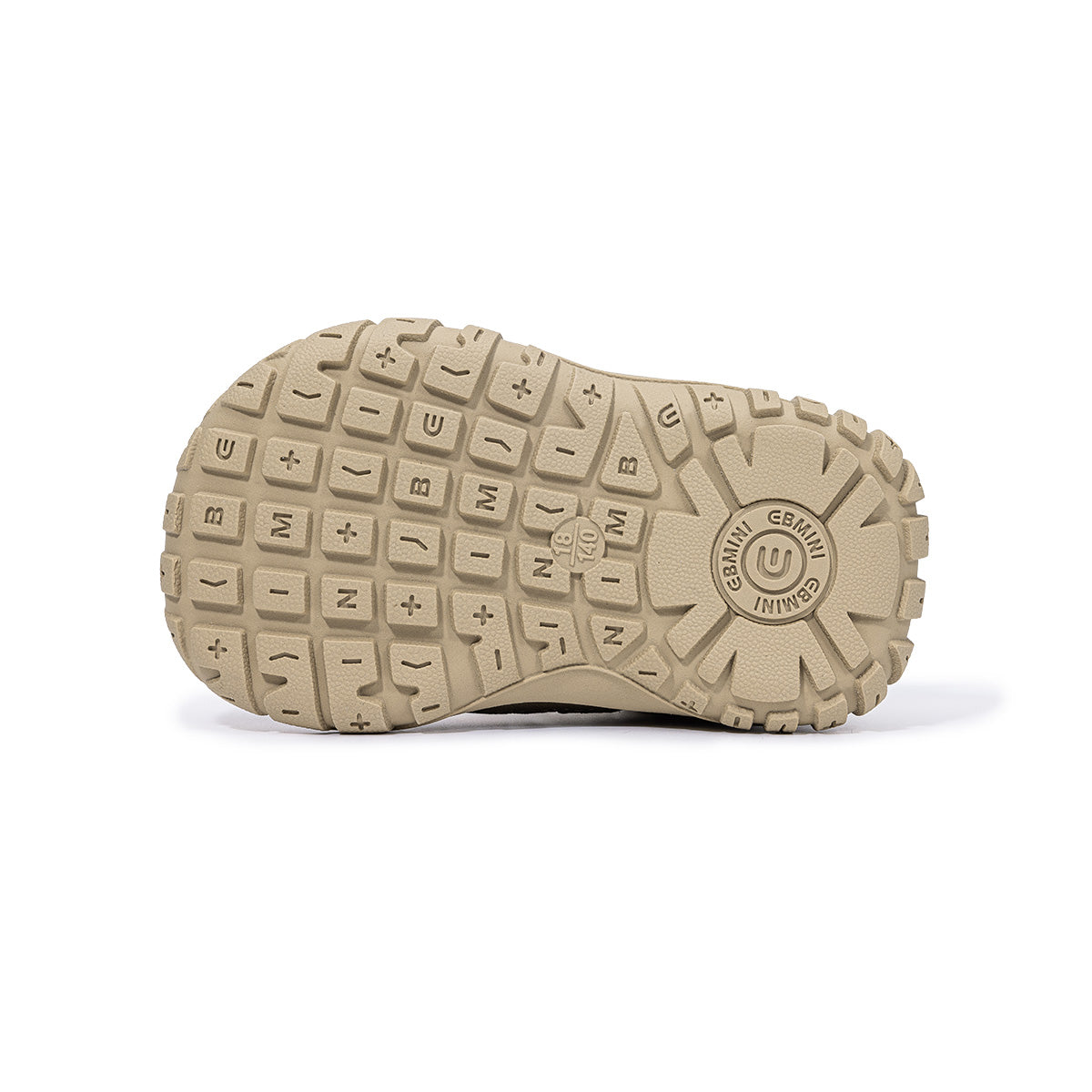EBMINI SWIRL bottom view of the grippy rubber outsole