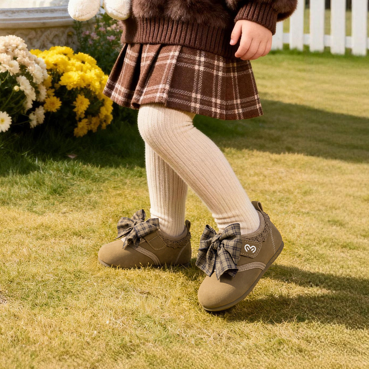 EBMINI TARTAN tawny camel colors