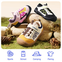 EBMINI TERRAIN wide toe kids outdoor sneakers — toe detail